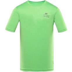 Męska koszulka sportowa Alpine Pro Basik - oddychająca i trwała. Zielone t-shirty sportowe Alpine Pro, bez wzorów, bez ramiączek, trekkingowe. Za 147.99 zł.