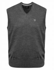 Wełniana Kamizelka - Pako Jeans - Popielata. Szare swetry rozpinane Pako Jeans, l, bez wzorów, z jeansu, bez kołnierzyka, bez ramiączek. Za 145.00 zł.