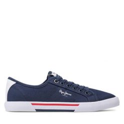 Tenisówki Pepe Jeans. Niebieskie trampki Pepe Jeans, m, bez wzorów, bez zapięcia. Za 179.99 zł.