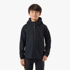 Kurtka softshell Turystyka Junior Swedemount Tromsö Softshell oddychająca. Czarne kurtki SWEDEMOUNT, bez wzorów, z softshellu, bez kaptura. Za 199.99 zł.