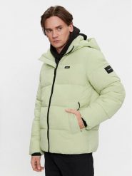 Calvin Klein Kurtka zimowa Crinkle K10K110336 Zielony Regular Fit. Zielone kurtki CALVIN KLEIN, na zimę, l, bez wzorów, z syntetyku, bez kaptura. Za 939.99 zł.