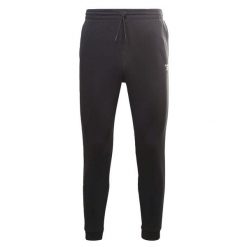 Spodnie treningowe męskie Reebok Left Leg Jogger. Czarne spodnie treningowe długie Reebok, m, bez wzorów, z dresówki. Za 179.00 zł.