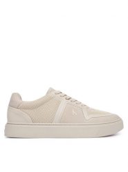 Calvin Klein Sneakersy Classic Cups Laceup Knit HM0HM02130 Beżowy. Brązowe buty sportowe casual CALVIN KLEIN, bez wzorów, z materiału, bez zapięcia. Za 489.99 zł.