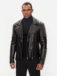 Serge Pariente Kurtka skórzana Studer Czarny Slim Fit. Czarne kurtki Serge Pariente, m, bez wzorów, ze skóry, bez kaptura. Za 1,939.00 zł.