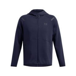 Bluza z kapturem z pełnym zamkiem błyskawicznym Under Armour Unstoppable Fleece. Czarne bluzy z kapturem Under Armour, bez wzorów, z kapturem. Za 474.00 zł.