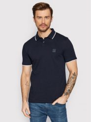 Boss Polo Passertip 50472665 Granatowy Slim Fit. Niebieskie koszulki polo Boss, m, bez wzorów, z bawełny, bez kołnierzyka, bez ramiączek. Za 379.99 zł.