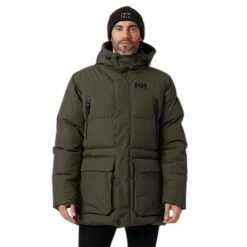 Kurtka puchowa Helly Hansen Reine. Niebieskie kurtki Helly Hansen, na zimę, m, bez wzorów, z puchu, bez kaptura. W wyprzedaży za 1,491.60 zł.