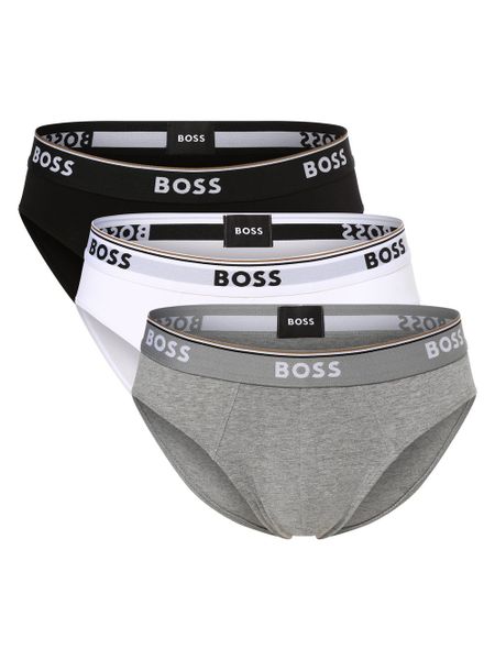 BOSS Slipy pakowane po 3 szt. Mężczyźni Bawełna szary|czarny|biały|wielokolorowy, S. Białe slipki Boss, m, bez wzorów, z bawełny. Za 219.95 zł.