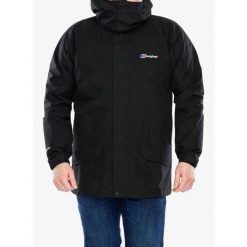 Kurtka GORE TEX męska Berghaus Cornice Jacket IA. Czarne kurtki Berghaus, m, bez wzorów, z gore-texu, bez kaptura. Za 839.99 zł.