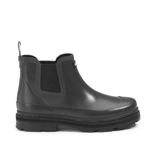 Kalosze Aigle męskie nowoczesny czarny design. Czarne śniegowce AIGLE, z gumy, bez zapięcia. Za 570.55 zł.
