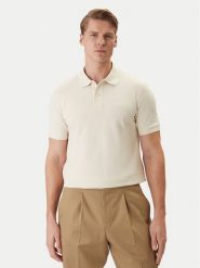 BOSS Polo Pallas 50553564 Kremowy Regular Fit. Białe koszulki polo Boss, m, bez wzorów, z bawełny, bez kołnierzyka, bez ramiączek. Za 299.99 zł.