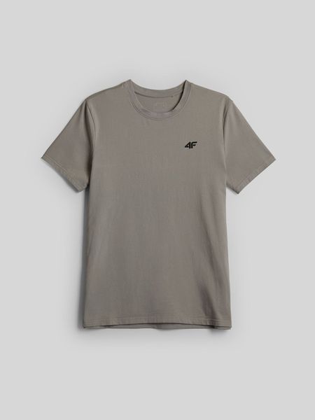 4F T-shirt slim gładki męski - szary S. Szare t-shirty 4F, m, bez wzorów, z bawełny, bez kołnierzyka, bez ramiączek. Za 59.99 zł.