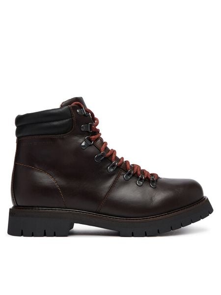 Tommy Hilfiger Trzewiki Elevated Outdoor Lth Wpm Boot FM0FM05995 Brązowy. Brązowe botki sznurowane Tommy Hilfiger, bez wzorów, ze skóry, bez obcasa, bez zapięcia. Za 849.99 zł.