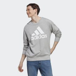 Bluza męska adidas Essentials French Terry Big Logo. Czarne bluzy Adidas, l, bez wzorów, bez kaptura. Za 199.00 zł.
