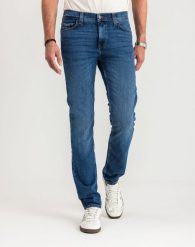 Spodnie Męskie Jeansowe Mustang Vegas Slim Denim Blue 1015043 5000 702, W34 L34. Niebieskie eleganckie spodnie Mustang, l, z bawełny, eleganckie. Za 219.99 zł.
