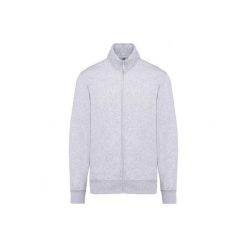 Kurtka ze szczotkowanego polaru Kariban. Szare kurtki KARIBAN, s, bez wzorów, z bawełny, bez kaptura. Za 258.00 zł.