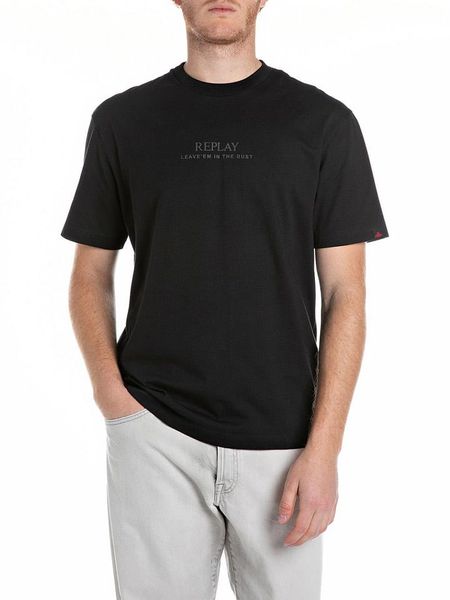 Replay Koszulka w kolorze czarnym rozmiar: L. Czarne bezrękawniki Replay, l, bez wzorów, z bawełny, bez kołnierzyka, bez ramiączek. Za 91.99 zł.