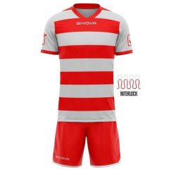 Zestaw Sportowy Rugby Givova Jasnoszary-Czerwony L - Komfort i Wydajność. Czerwone t-shirty sportowe Givova, bez wzorów, z poliesteru, bez ramiączek, na fitness i siłownię. Za 213.99 zł.