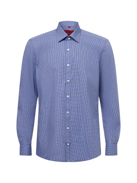 Finshley & Harding Koszula łatwa w prasowaniu Mężczyźni Slim Fit Bawełna niebieski kołnierzyk kent, 41. Niebieskie koszule Finshley & Harding, m, bez wzorów, z bawełny, bez kołnierzyka, bez ramiączek. Za 179.95 zł.