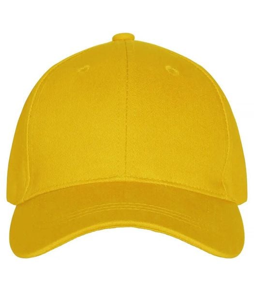 Clique Classic Cap 6‑panelowa czapka bawełniana. Żółte czapki z daszkiem CLIQUE, bez wzorów, z bawełny. Za 86.15 zł.