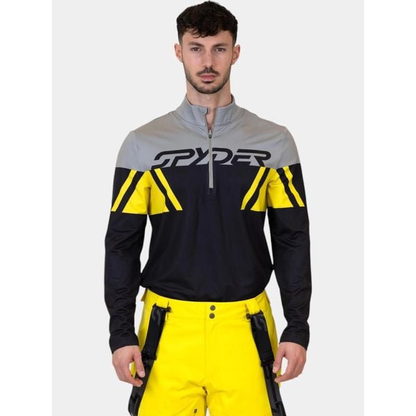 Koszulka Męska Spyder Podium HZ. Czarne bielizna termoaktywna Spyder, na zimę, l, bez wzorów, bez ramiączek, narciarskie. Za 479.00 zł.