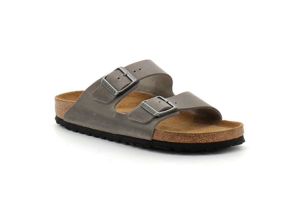 Klapki Birkenstock Arizona Iron Dorosłych. Brązowe klapki Birkenstock, z materiału. Za 583.35 zł.