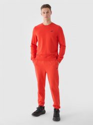 4F Spodnie dresowe joggery męskie - czerwone M. Czerwone joggery i bojówki 4F, na co dzień, m, bez wzorów, z bawełny, sportowe. W wyprzedaży za 99.99 zł.