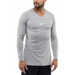 Koszulka Termoaktywna Mężczyzna Nike Długi Rękaw Longsleeve Dry Park roz. XXL. Szare bielizna termoaktywna Nike, m, bez wzorów, z materiału, bez ramiączek, na fitness i siłownię. Za 83.99 zł.