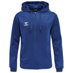 Bluza sportowa męska Hummel Zip. Niebieskie bluzy bez kaptura Hummel, m, bez wzorów, bez kaptura. Za 233.50 zł.