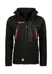 Kurtka przeciwdeszczowa z odpinanym kapturem Geographical Norway Techno. Czarne kurtki Geographical Norway, uniwersalny, bez wzorów, z materiału. Za 269.00 zł.