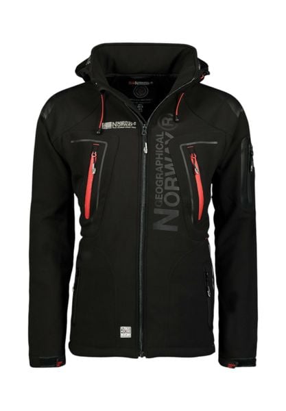Kurtka przeciwdeszczowa z odpinanym kapturem Geographical Norway Techno. Czarne kurtki Geographical Norway, uniwersalny, bez wzorów, z materiału, z kapturem. Za 249.00 zł.