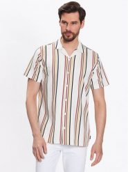 INDICODE Koszula Mulle 20-350 Écru Regular Fit. Koszule INDICODE, m, bez wzorów, z bawełny, bez kołnierzyka, bez ramiączek. Za 89.99 zł.