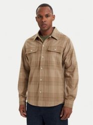 HUGO Koszula Ernio 50566312 Beżowy Regular Fit. Brązowe koszule Hugo, m, bez wzorów, z bawełny, bez kołnierzyka, bez ramiączek. Za 549.99 zł.