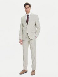 BOSS Garnitur H-Huge 50546099 Beżowy Slim Fit. Brązowe garnitury Boss, m, bez wzorów, z wełny. Za 3,299.00 zł.