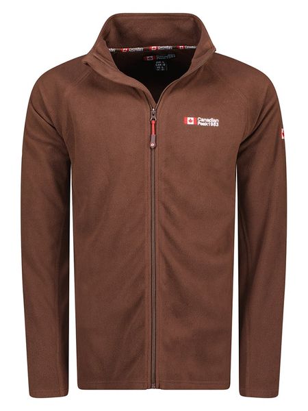 Canadian Peak Kurtka polarowa "Tugeak" w kolorze brązowym rozmiar: L. Brązowe kurtki Canadian Peak, l, bez wzorów, z materiału, bez kaptura. Za 140.20 zł.