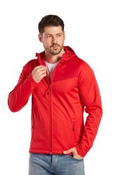 Kurtka Erima Softshell Performance. Czerwone kurtki Erima, m, bez wzorów, z materiału, z kapturem. Za 240.85 zł.