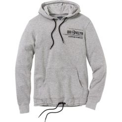 Bluza zimowa z kapturem Slim Fit bonprix jasnoszary melanż. Bluzy marki bonprix. Za 54.99 zł.