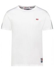 Geographical Norway Koszulka "Javender" w kolorze białym rozmiar: XL. Białe bezrękawniki Geographical Norway, xl, bez wzorów, z bawełny, bez kołnierzyka, bez ramiączek. Za 79.59 zł.