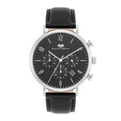 Rhodenwald & Söhne Chronograf Arakon Srebrny Skóra naturalna Czarny Zegarki męskie 1 ct Męskie. Czarne, analogowe zegarki Rhodenwald & Söhne, srebrne. Za 2,129.99 zł.