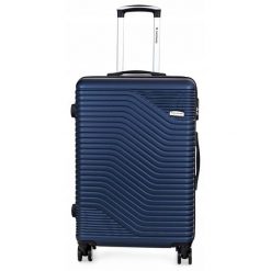 Walizka podróżna na kółkach Sapphire ST-140 DUO - duża ABS. Niebieskie walizki Sapphire, bez wzorów, duże. W wyprzedaży za 148.80 zł.