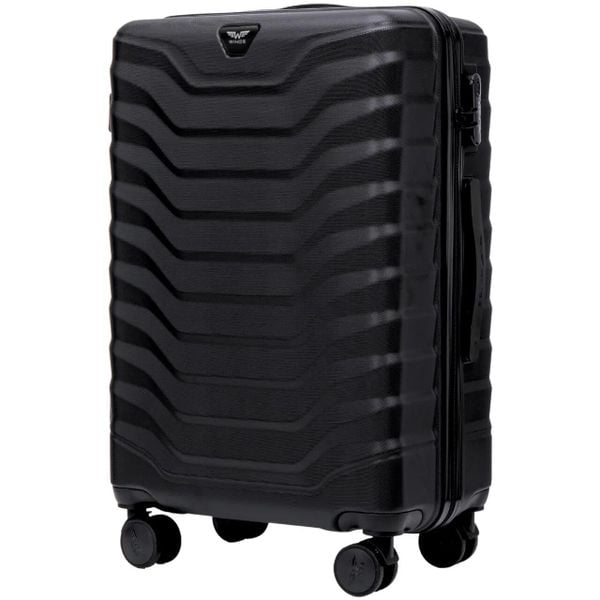 Walizka średnia Wings PEAFOWL 2.0 24" BLACK. Czarne walizki Wings, bez wzorów, z materiału, średnie. Za 209.90 zł.