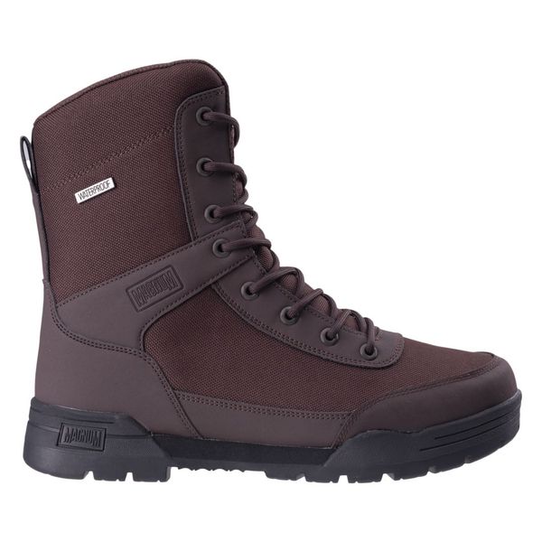 Buty taktyczne męskie Magnum Armory High WP - brązowe, Rozmiar buta 45. Brązowe buty trekkingowe MAGNUM, bez wzorów, przed kolano, bez zapięcia. Za 254.99 zł.