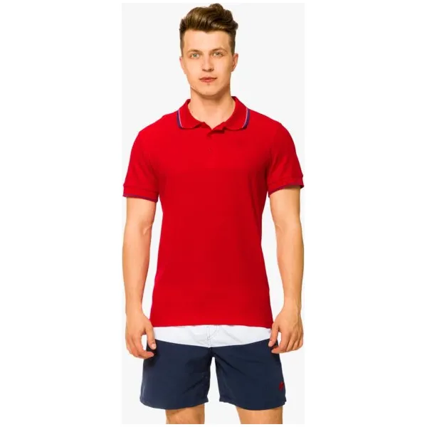 Umbro Polo Diego , czerwony, rozmiar XXL. Czerwone koszulki polo sportowe Umbro, m, bez wzorów, z bawełny, bez kołnierzyka, bez ramiączek. W wyprzedaży za 79.99 zł.