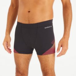 Bokserki pływackie męskie Nabaiji 500 Fiti Tria. Brązowe odzież kąpielowa NABAIJI, m, bez wzorów, z elastanu, sportowe. Za 69.99 zł.