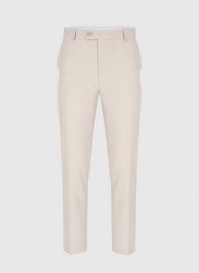 PAKO LORENTE – Spodnie garniturowe w kolorze beżowym. Brązowe garnitury Pako Lorente, bez wzorów, z elastanu. Za 249.99 zł.