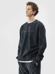 4F Bluza dresowa nierozpinana bez kaptura męska - grafitowa L. Szare bluzy 4F, l, bez wzorów, z bawełny, bez kaptura. W wyprzedaży za 79.99 zł.