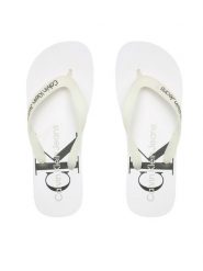 Calvin Klein Jeans Japonki Beach Sandal Monogram Tpu YM0YM00838 Biały. Białe japonki Calvin Klein Jeans, bez wzorów, z jeansu. Za 79.99 zł.