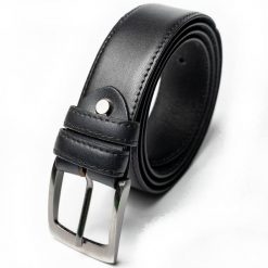 Pasek męski czarny PSN-01-D1 BLACK. Czarne paski Inny, bez wzorów, ze skóry, klasyczne. Za 31.99 zł.