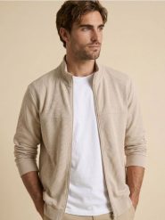 Rozpinana bluza ze stójką - beżowy. Brązowe bluzy bez kaptura Sinsay, l, bez wzorów, bez kaptura. Za 59.99 zł.