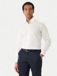 BOSS Koszula H-Hank 50560704 Biały Slim Fit. Białe koszule Boss, m, bez wzorów, z bawełny, bez kołnierzyka, bez ramiączek. Za 499.99 zł.